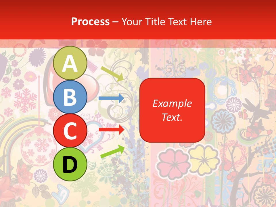 A Colorful Powerpoint Presentation With Hearts And Flowers PowerPoint Template