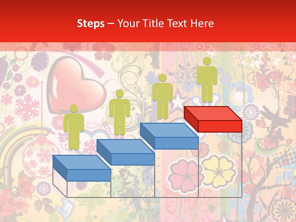 A Colorful Powerpoint Presentation With Hearts And Flowers PowerPoint Template