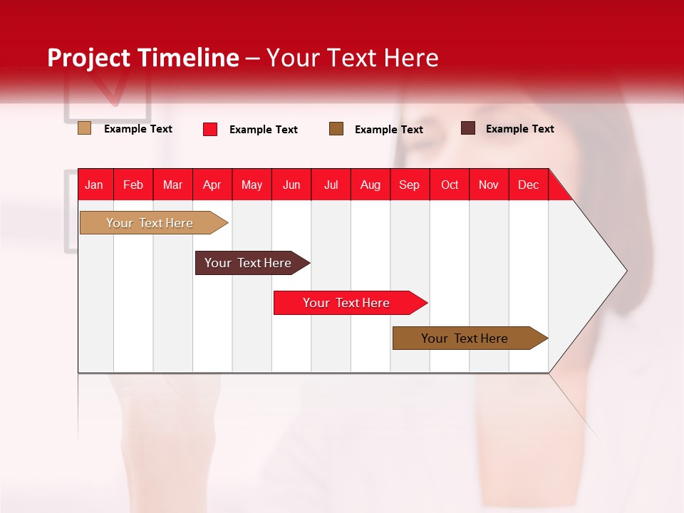 A Woman Writing A Check Mark On A Screen PowerPoint Template