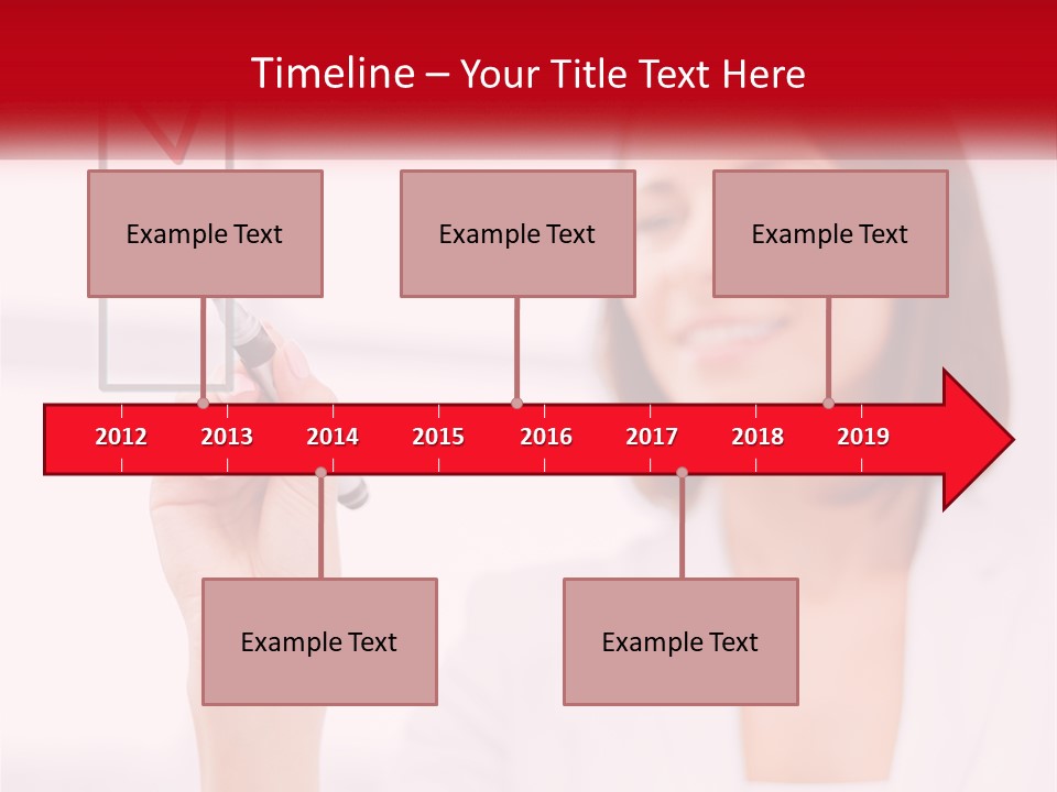 A Woman Writing A Check Mark On A Screen PowerPoint Template