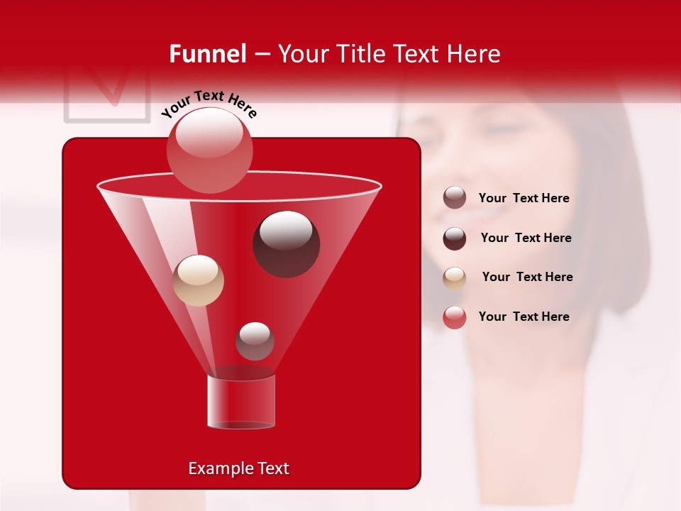 A Woman Writing A Check Mark On A Screen PowerPoint Template