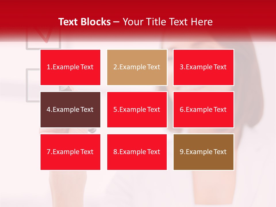 A Woman Writing A Check Mark On A Screen PowerPoint Template