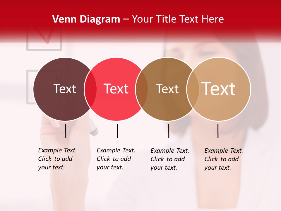 A Woman Writing A Check Mark On A Screen PowerPoint Template