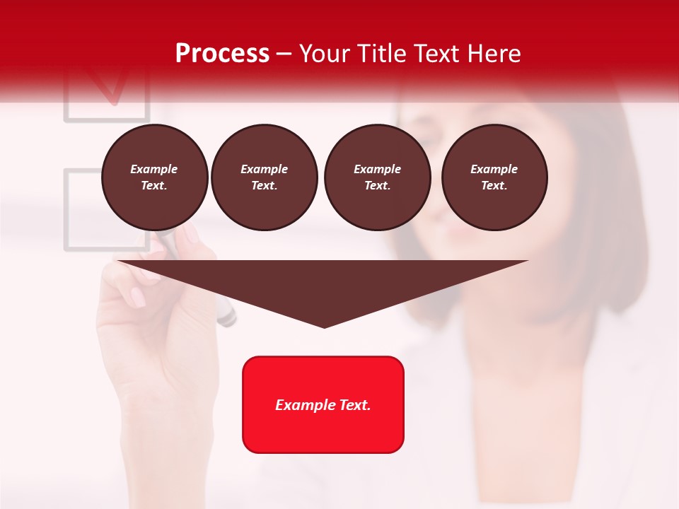 A Woman Writing A Check Mark On A Screen PowerPoint Template