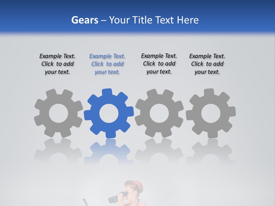 A Woman In A Dress Holding A Laptop Computer PowerPoint Template