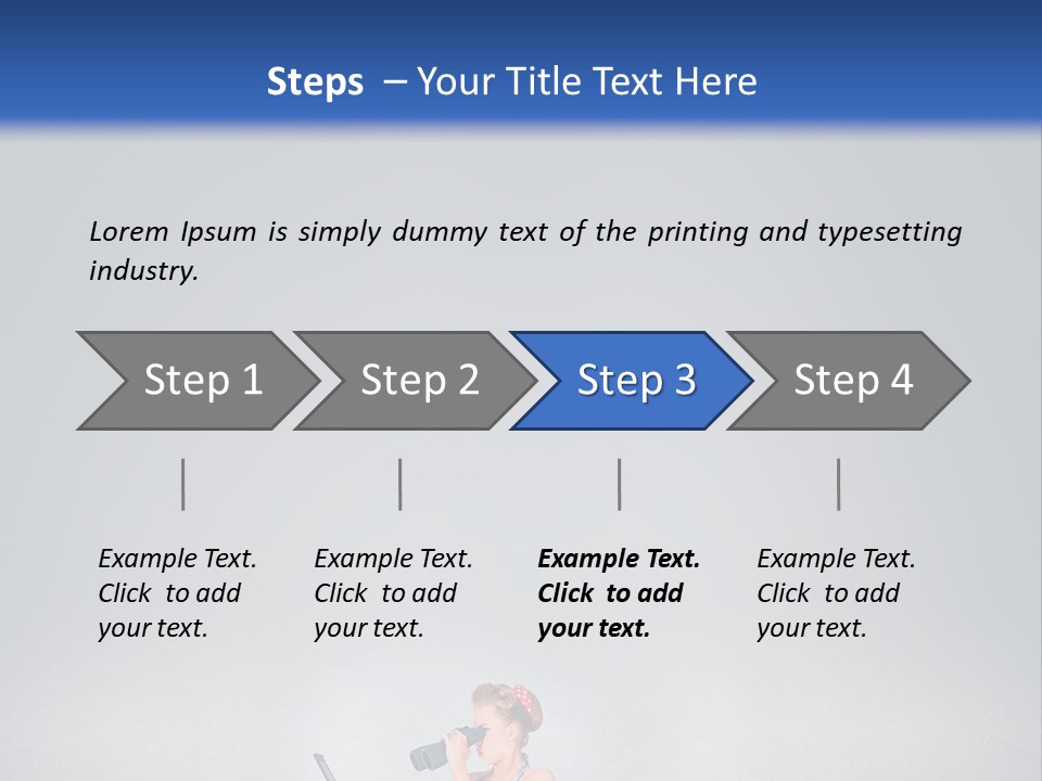 A Woman In A Dress Holding A Laptop Computer PowerPoint Template