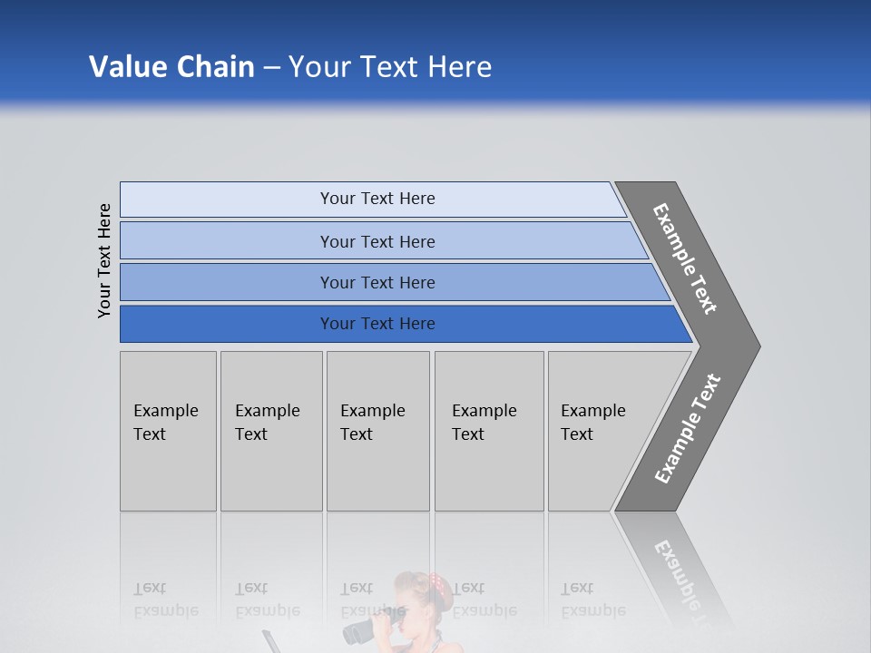 A Woman In A Dress Holding A Laptop Computer PowerPoint Template