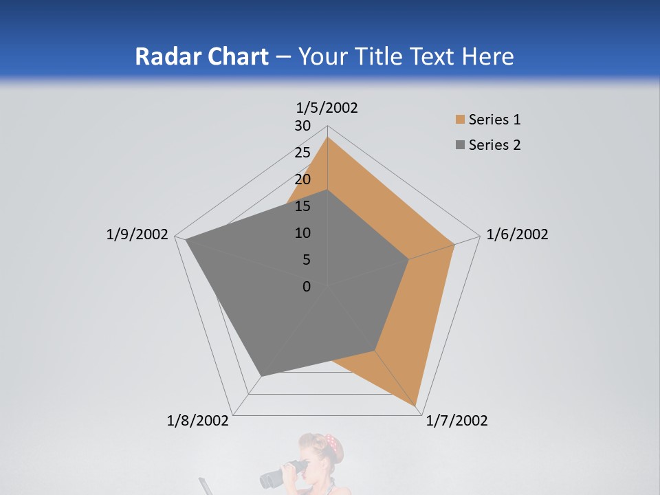 A Woman In A Dress Holding A Laptop Computer PowerPoint Template