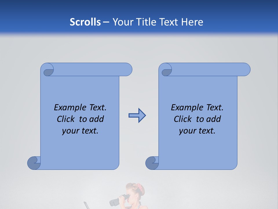 A Woman In A Dress Holding A Laptop Computer PowerPoint Template