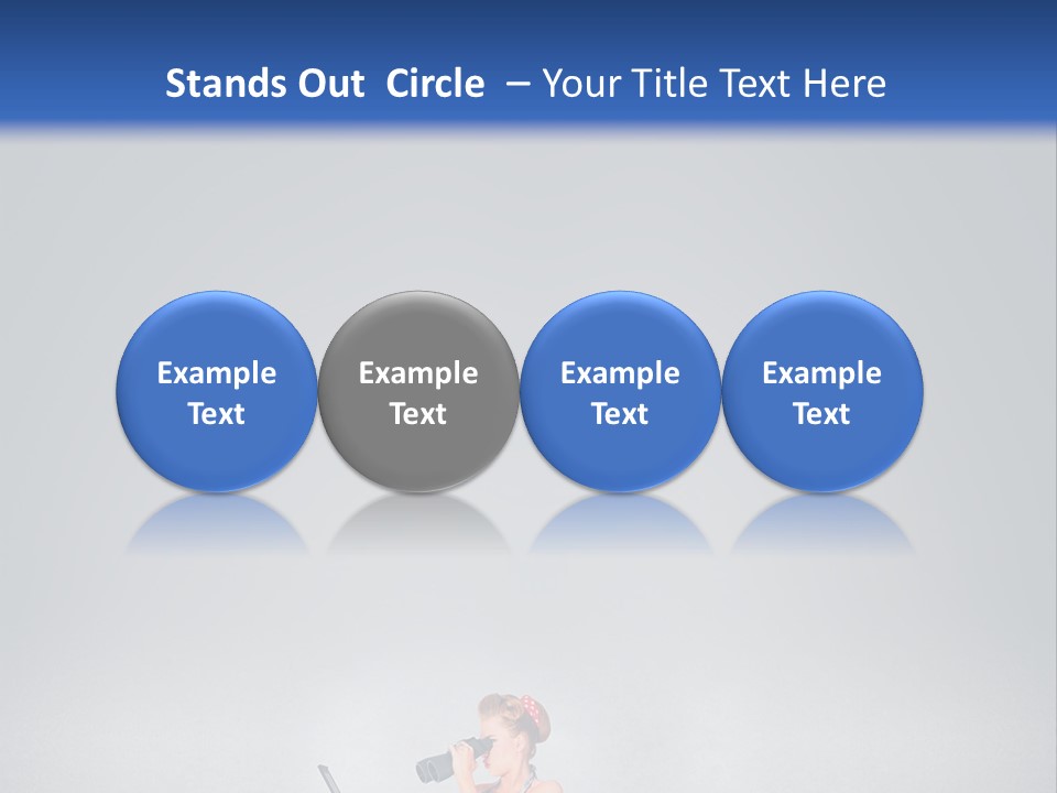 A Woman In A Dress Holding A Laptop Computer PowerPoint Template