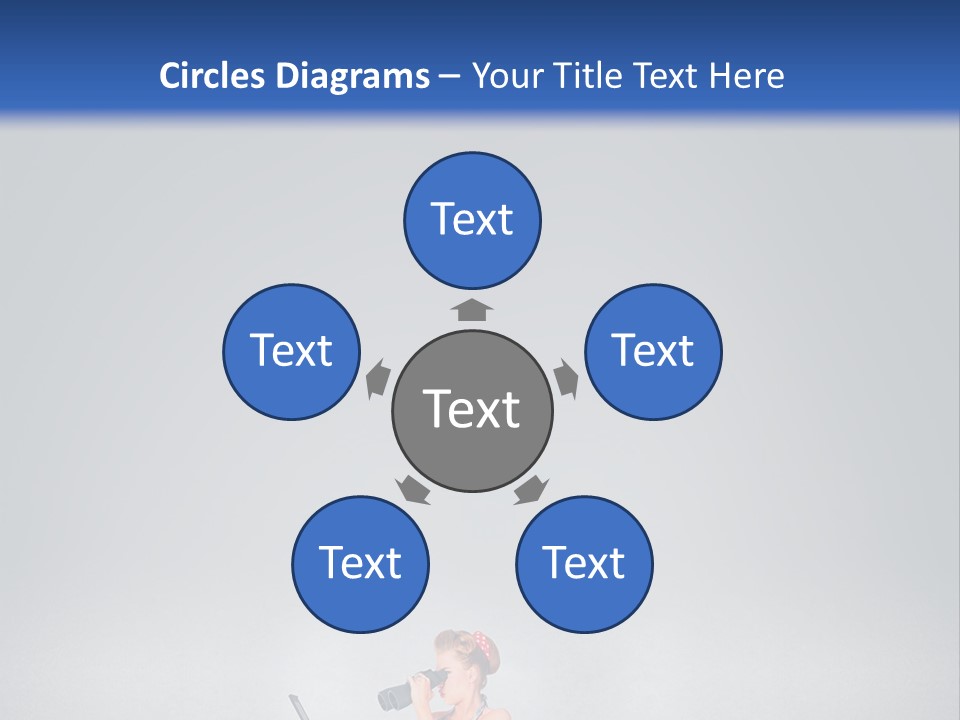 A Woman In A Dress Holding A Laptop Computer PowerPoint Template