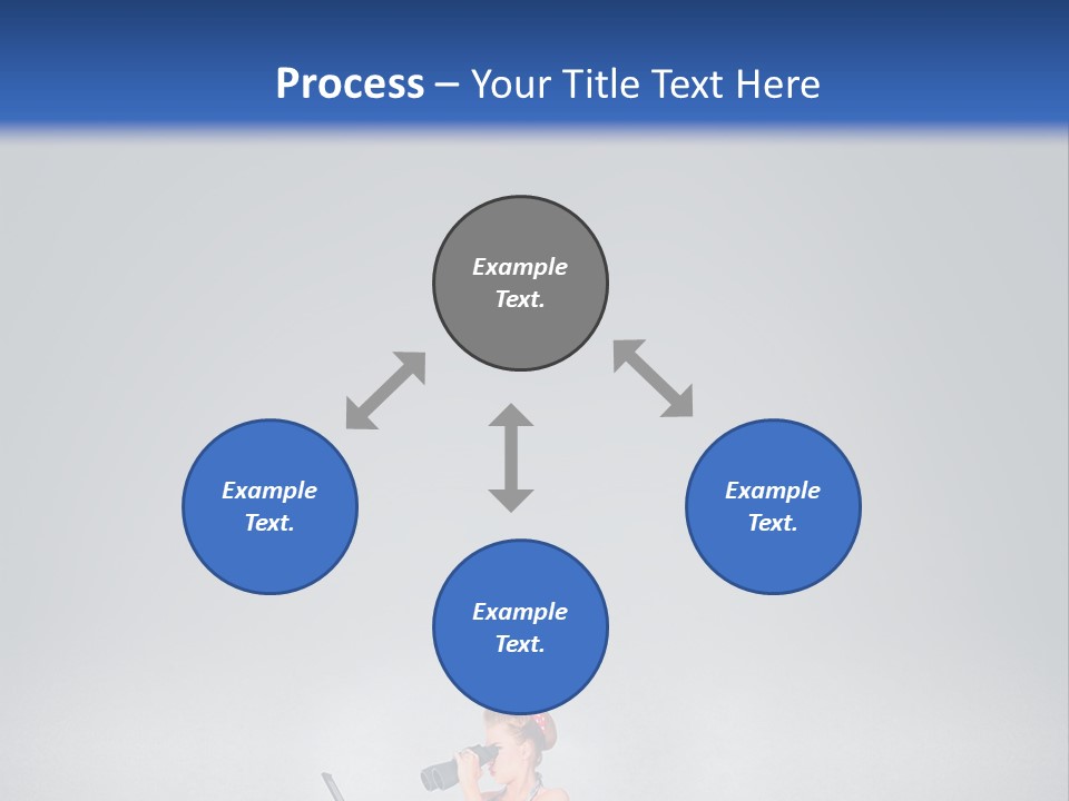 A Woman In A Dress Holding A Laptop Computer PowerPoint Template