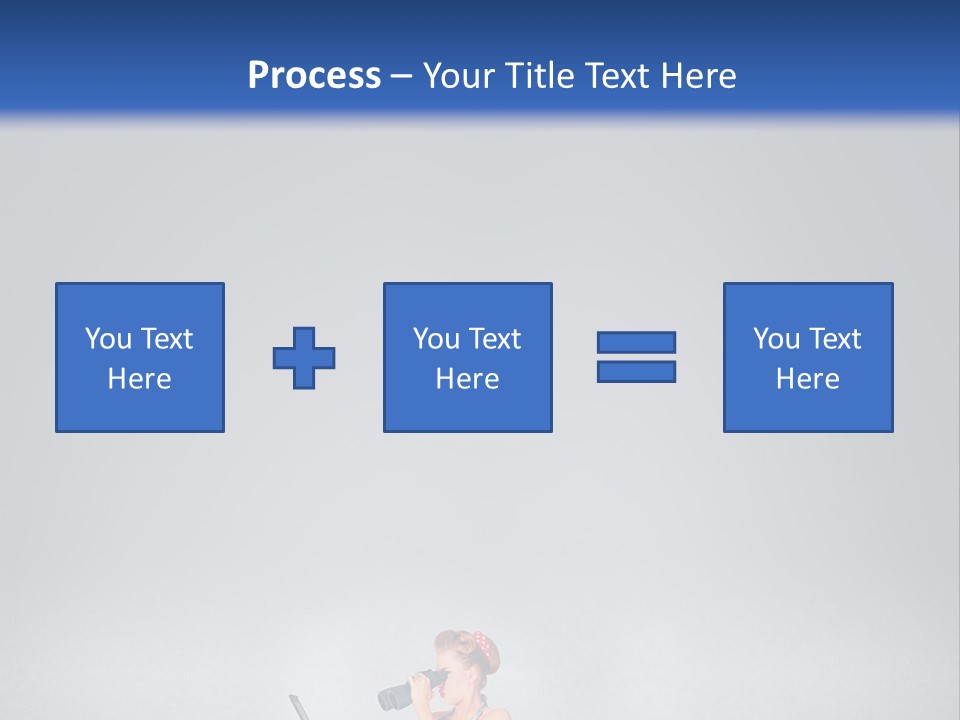 A Woman In A Dress Holding A Laptop Computer PowerPoint Template