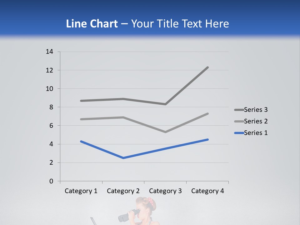 A Woman In A Dress Holding A Laptop Computer PowerPoint Template