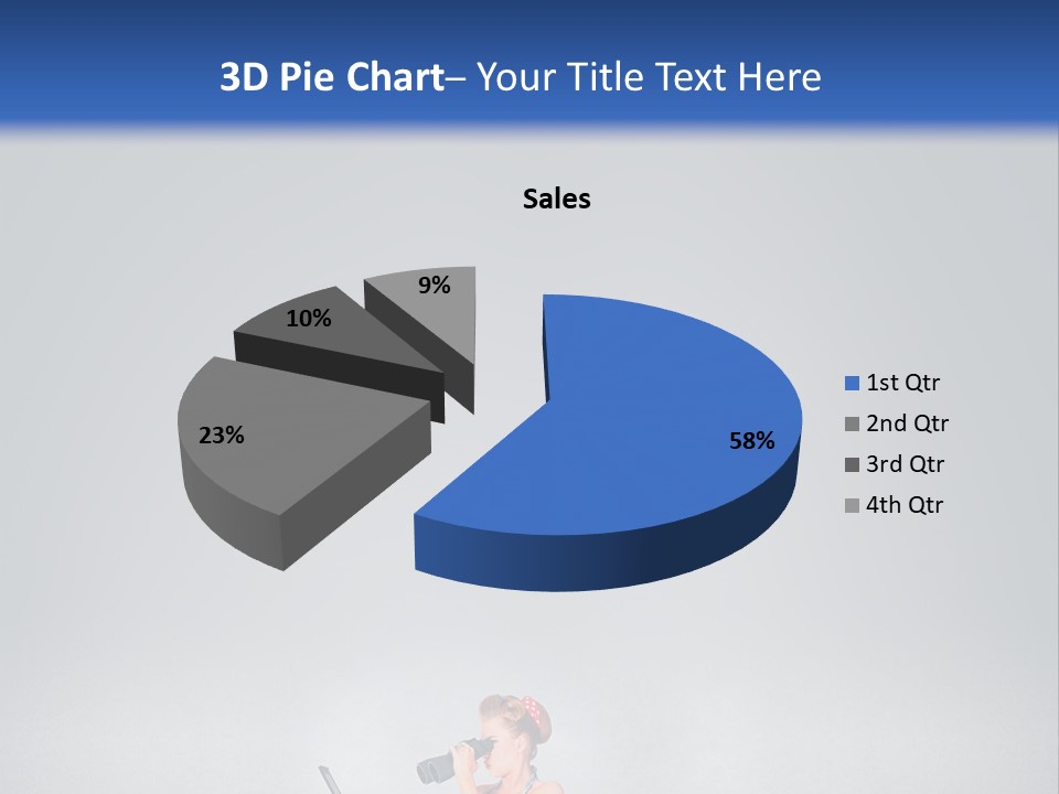 A Woman In A Dress Holding A Laptop Computer PowerPoint Template