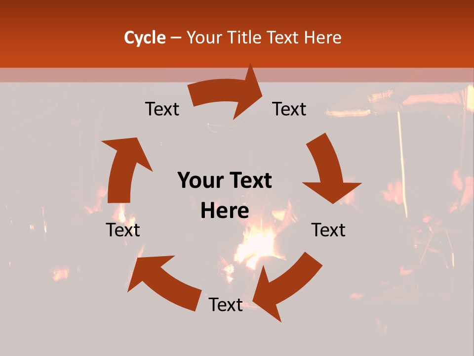 A Group Of People Sitting Around A Campfire PowerPoint Template