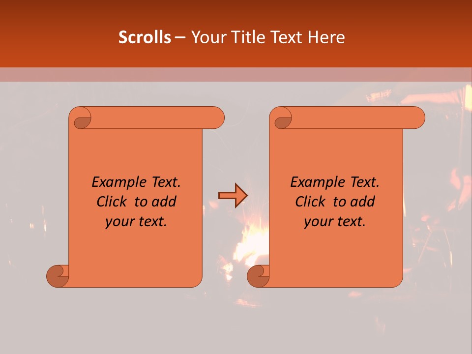 A Group Of People Sitting Around A Campfire PowerPoint Template