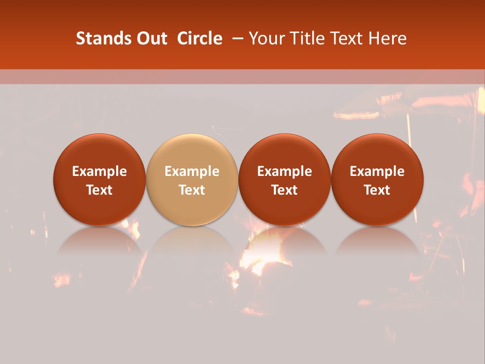 A Group Of People Sitting Around A Campfire PowerPoint Template