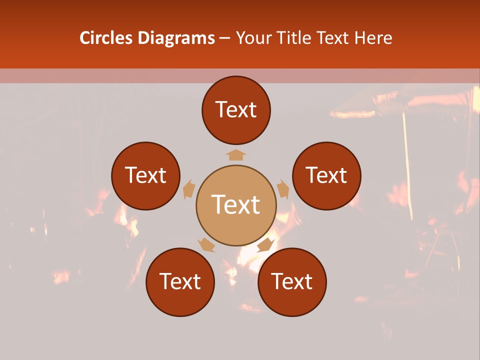 A Group Of People Sitting Around A Campfire PowerPoint Template