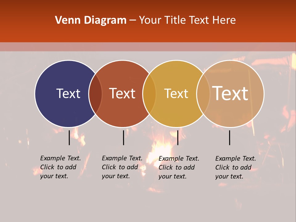 A Group Of People Sitting Around A Campfire PowerPoint Template