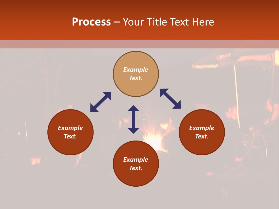 A Group Of People Sitting Around A Campfire PowerPoint Template