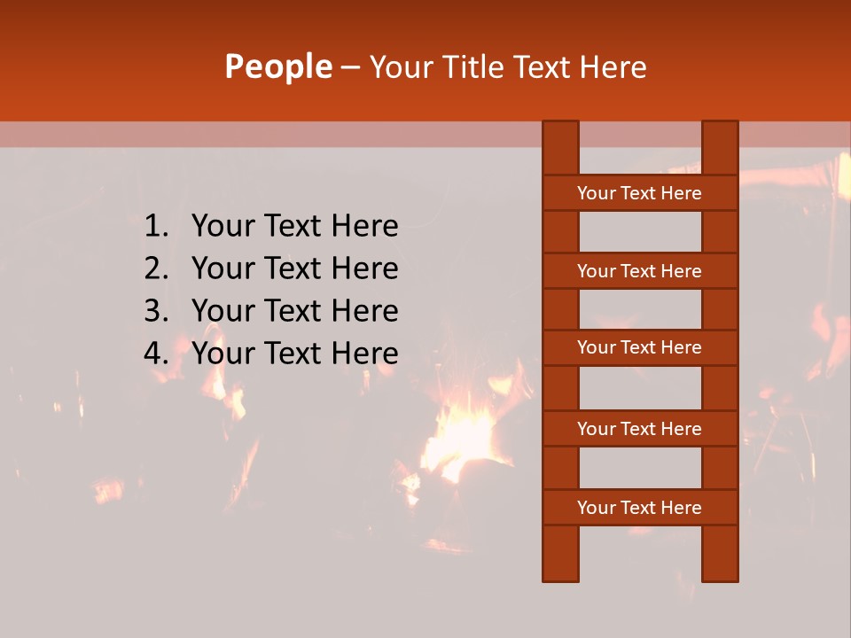 A Group Of People Sitting Around A Campfire PowerPoint Template