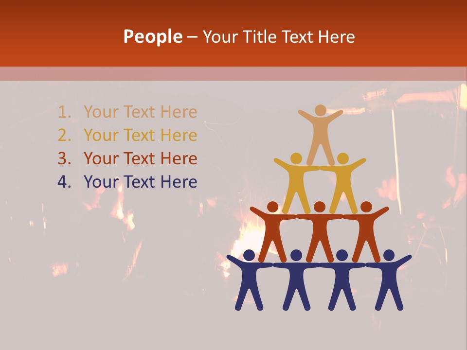 A Group Of People Sitting Around A Campfire PowerPoint Template