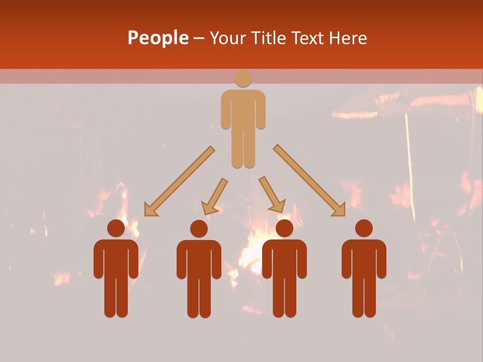 A Group Of People Sitting Around A Campfire PowerPoint Template