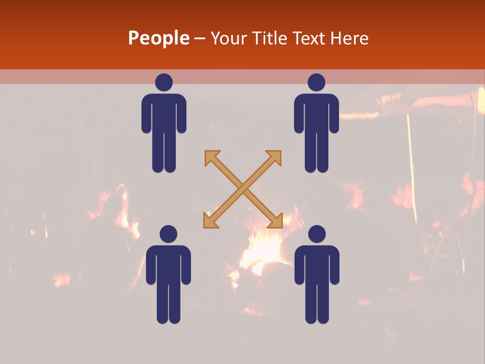 A Group Of People Sitting Around A Campfire PowerPoint Template