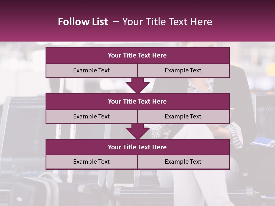 A Woman Sitting On A Bench With A Tablet PowerPoint Template