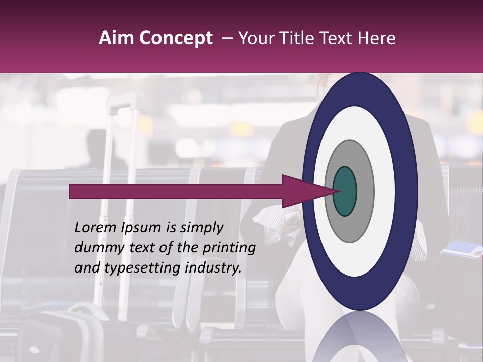 A Woman Sitting On A Bench With A Tablet PowerPoint Template