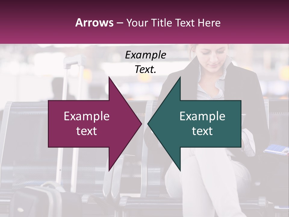 A Woman Sitting On A Bench With A Tablet PowerPoint Template