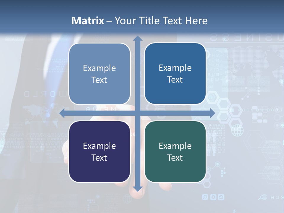 A Man In A Business Suit Pressing A Button On A Touch Screen PowerPoint Template