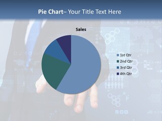 A Man In A Business Suit Pressing A Button On A Touch Screen PowerPoint Template