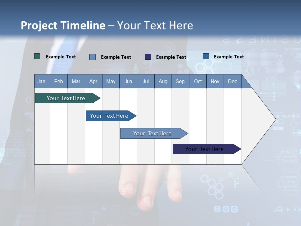A Man In A Business Suit Pressing A Button On A Touch Screen PowerPoint Template