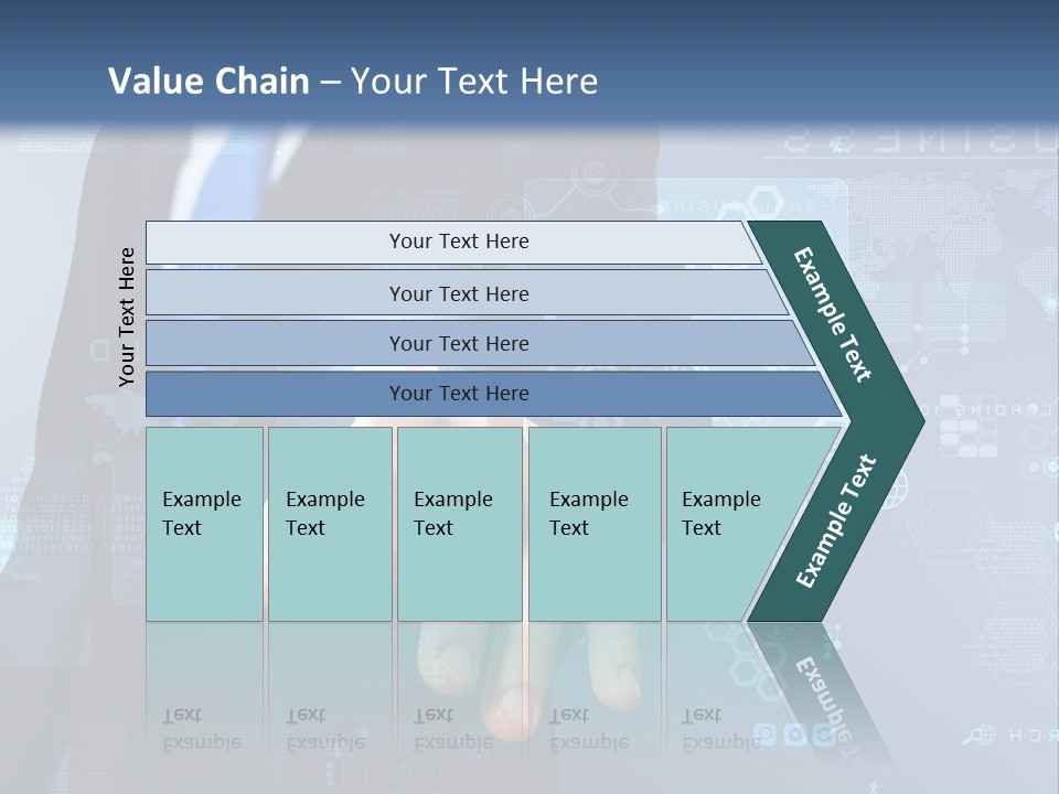 A Man In A Business Suit Pressing A Button On A Touch Screen PowerPoint Template