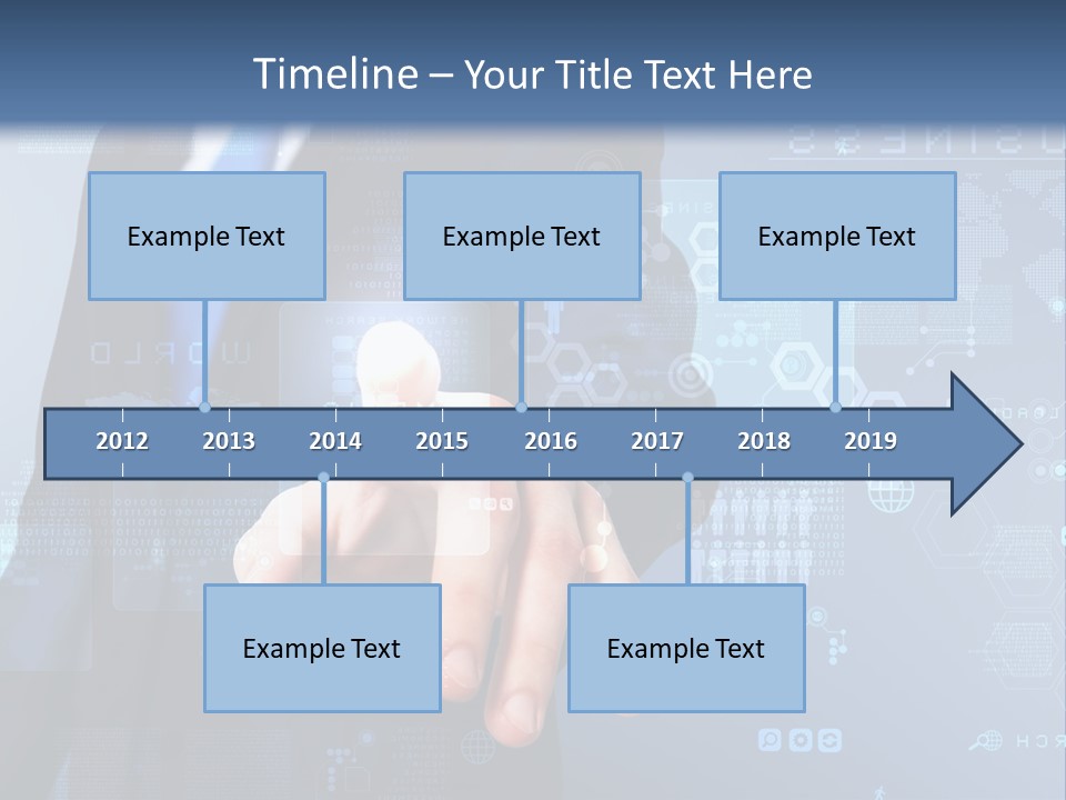 A Man In A Business Suit Pressing A Button On A Touch Screen PowerPoint Template