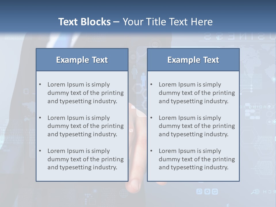 A Man In A Business Suit Pressing A Button On A Touch Screen PowerPoint Template