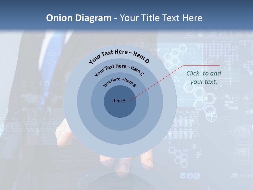 A Man In A Business Suit Pressing A Button On A Touch Screen PowerPoint Template