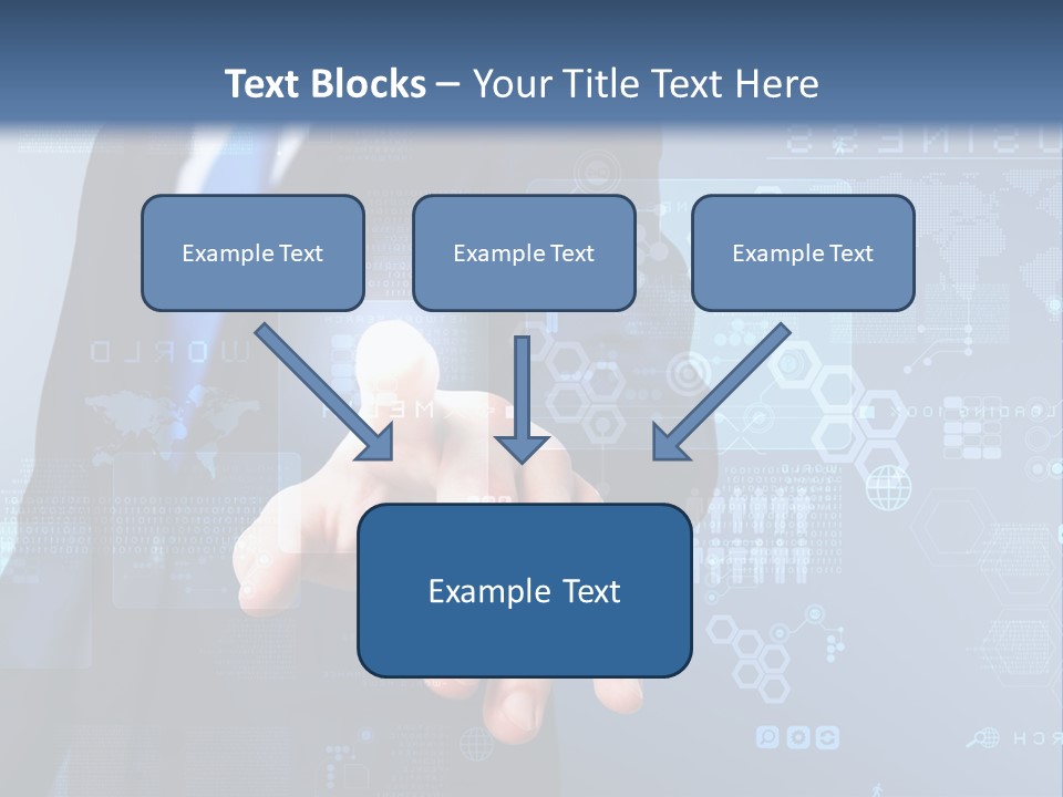 A Man In A Business Suit Pressing A Button On A Touch Screen PowerPoint Template