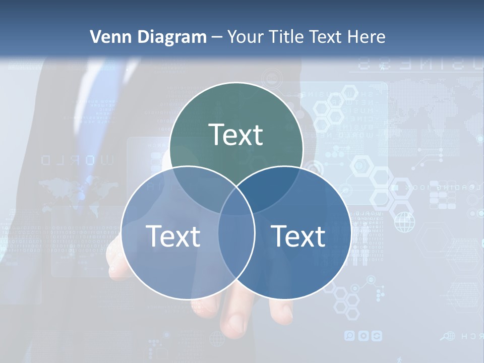 A Man In A Business Suit Pressing A Button On A Touch Screen PowerPoint Template