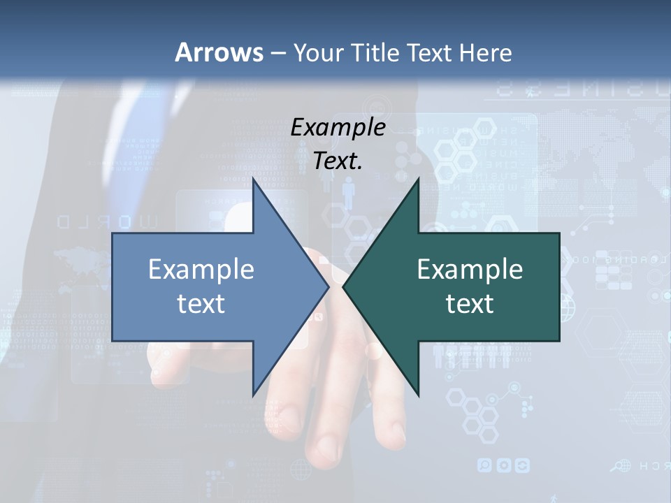 A Man In A Business Suit Pressing A Button On A Touch Screen PowerPoint Template