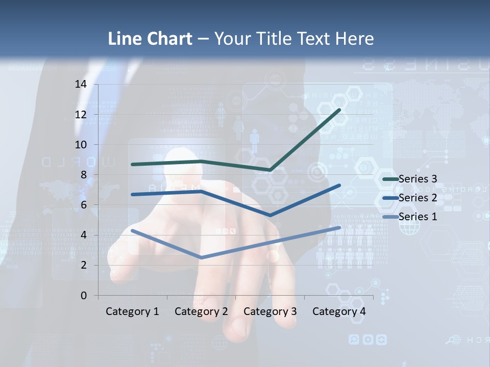 A Man In A Business Suit Pressing A Button On A Touch Screen PowerPoint Template
