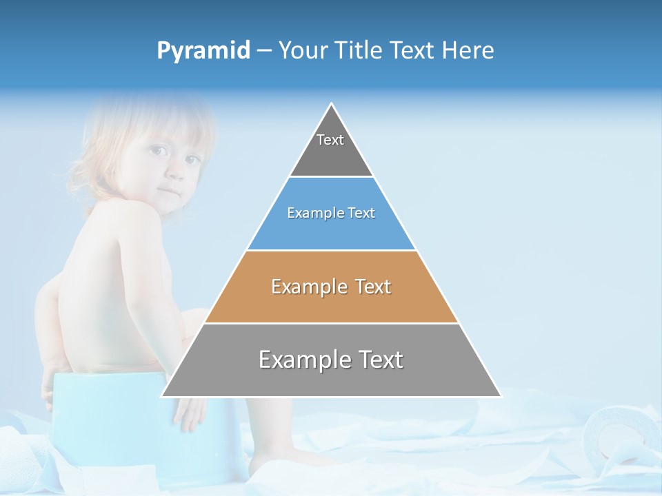 A Baby Sitting On A Blue Blanket With A Blue Background PowerPoint Template