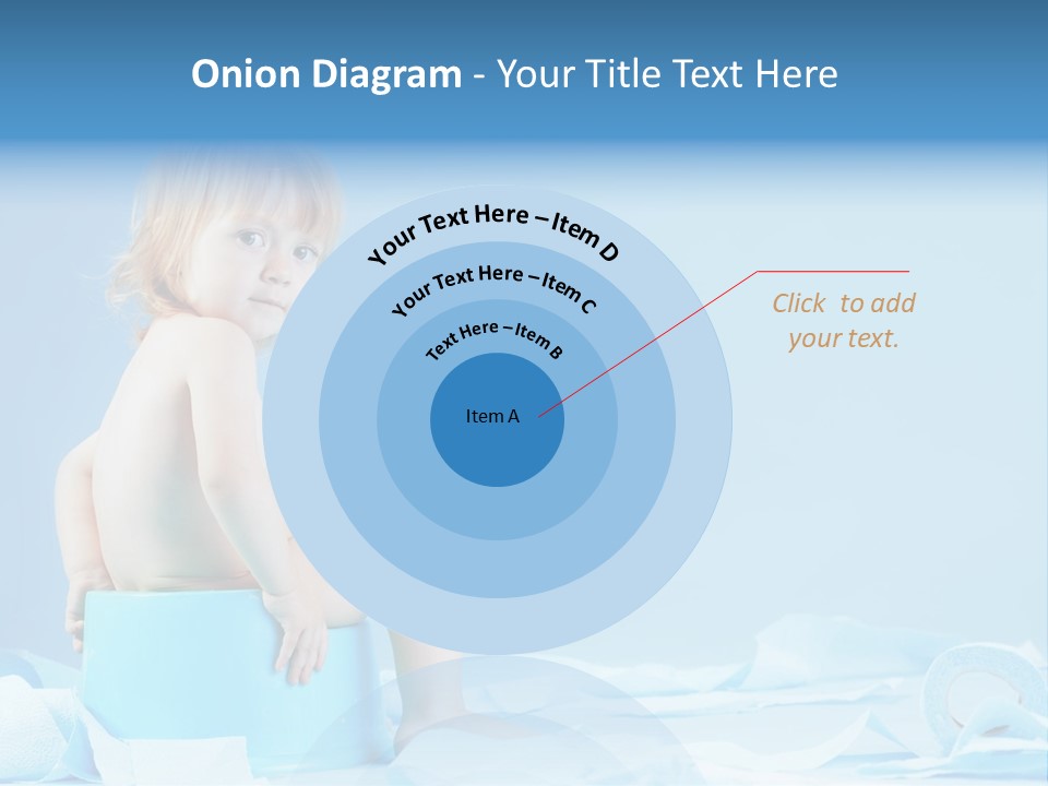A Baby Sitting On A Blue Blanket With A Blue Background PowerPoint Template