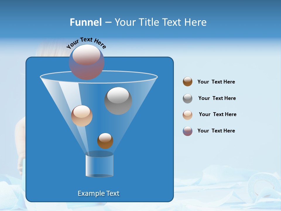 A Baby Sitting On A Blue Blanket With A Blue Background PowerPoint Template