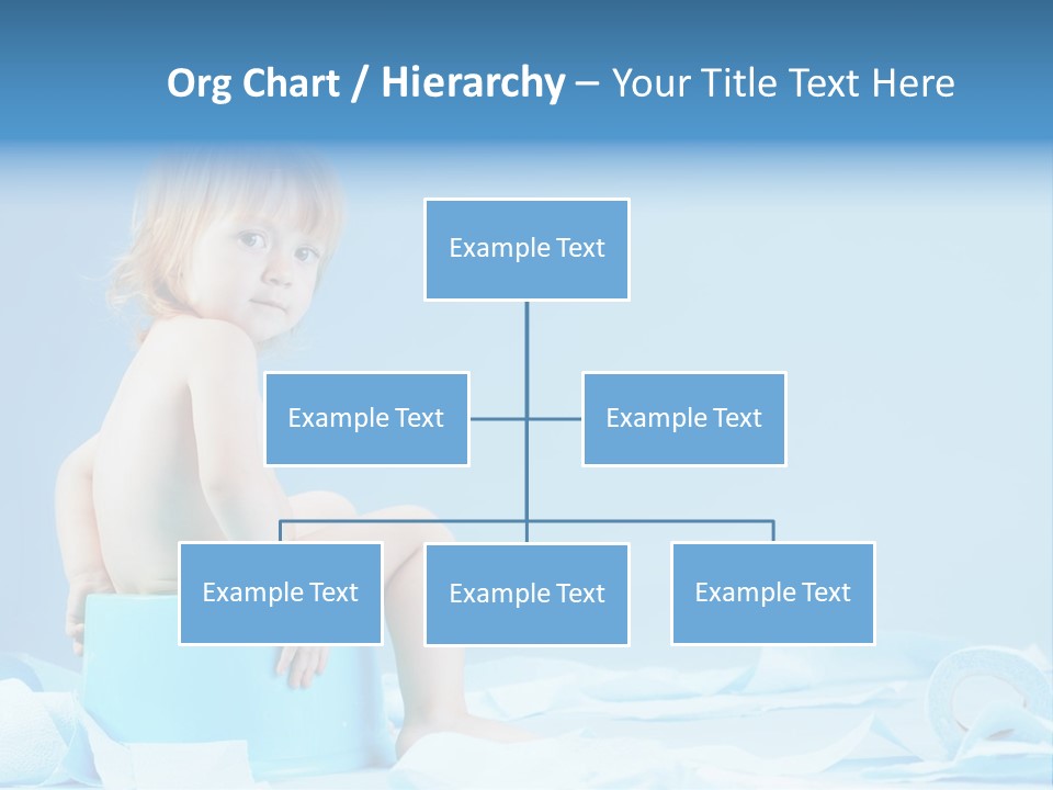 A Baby Sitting On A Blue Blanket With A Blue Background PowerPoint Template