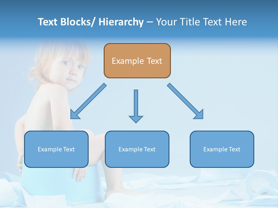 A Baby Sitting On A Blue Blanket With A Blue Background PowerPoint Template