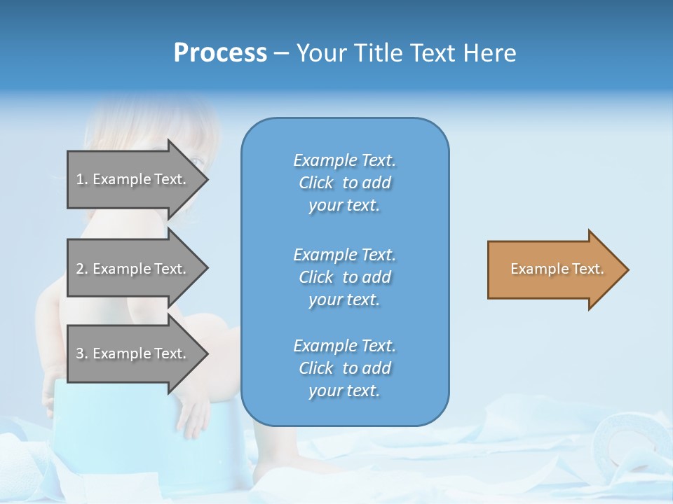 A Baby Sitting On A Blue Blanket With A Blue Background PowerPoint Template