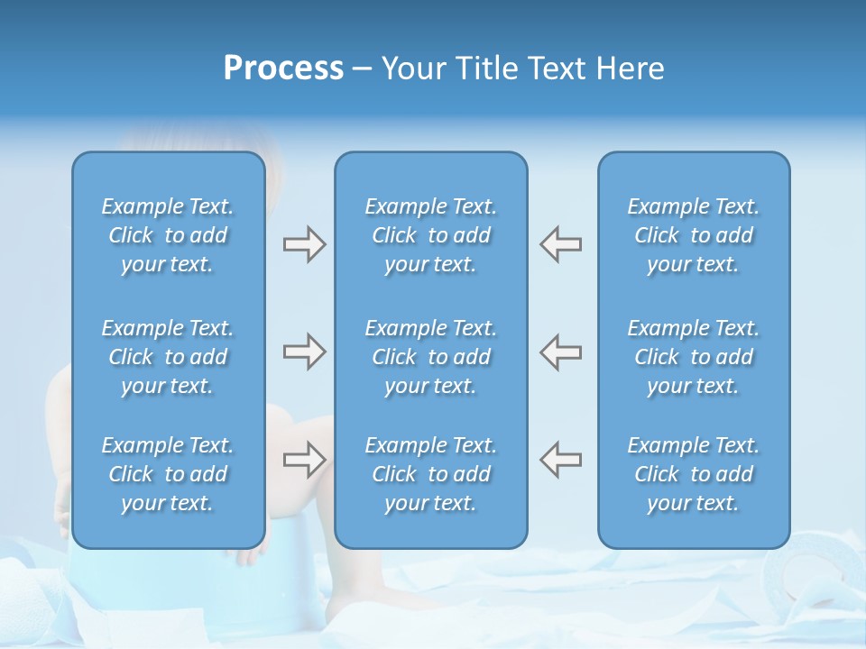 A Baby Sitting On A Blue Blanket With A Blue Background PowerPoint Template